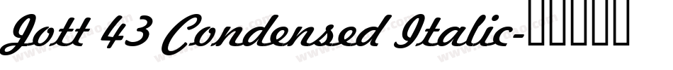 Jott 43 Condensed Italic字体转换